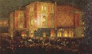 arthur o shaughnessy outide the bayreuth festspielhaus Spain oil painting artist
